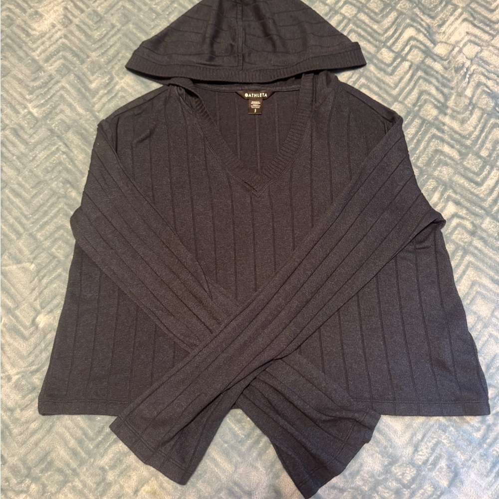 Women’ Dark Blue Hooded Sweater